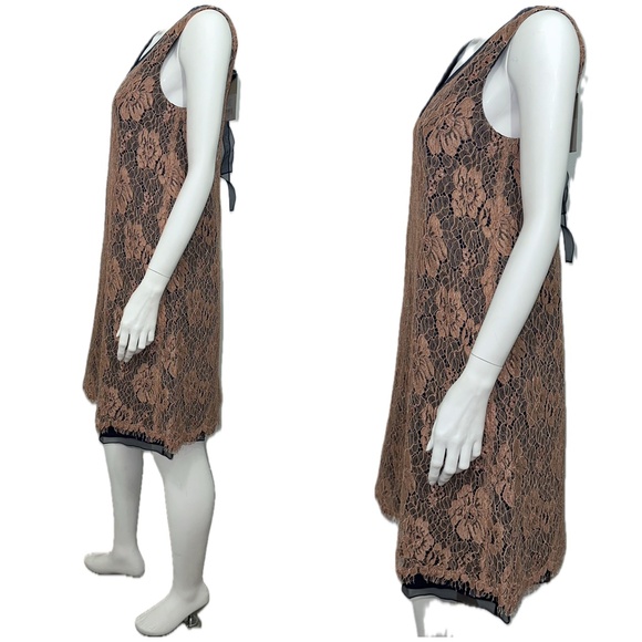 PINK LACE! W/Tags! Carolina Herrera $2290 Runway Flirty Silk Bow A-Line Dress 10 - Picture 7 of 10